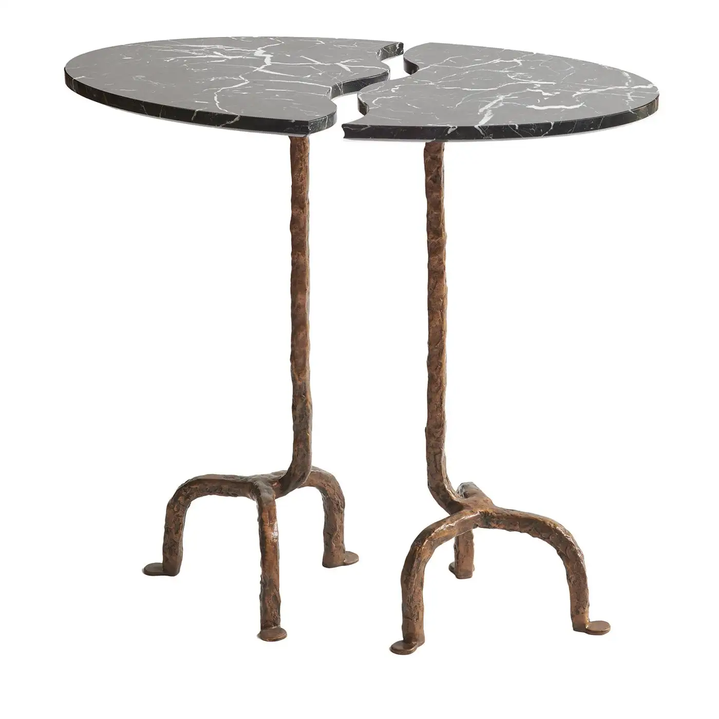 Swan Cast bronze and Marquinha marble modular Side Table by Matlight Milano - Image 4
