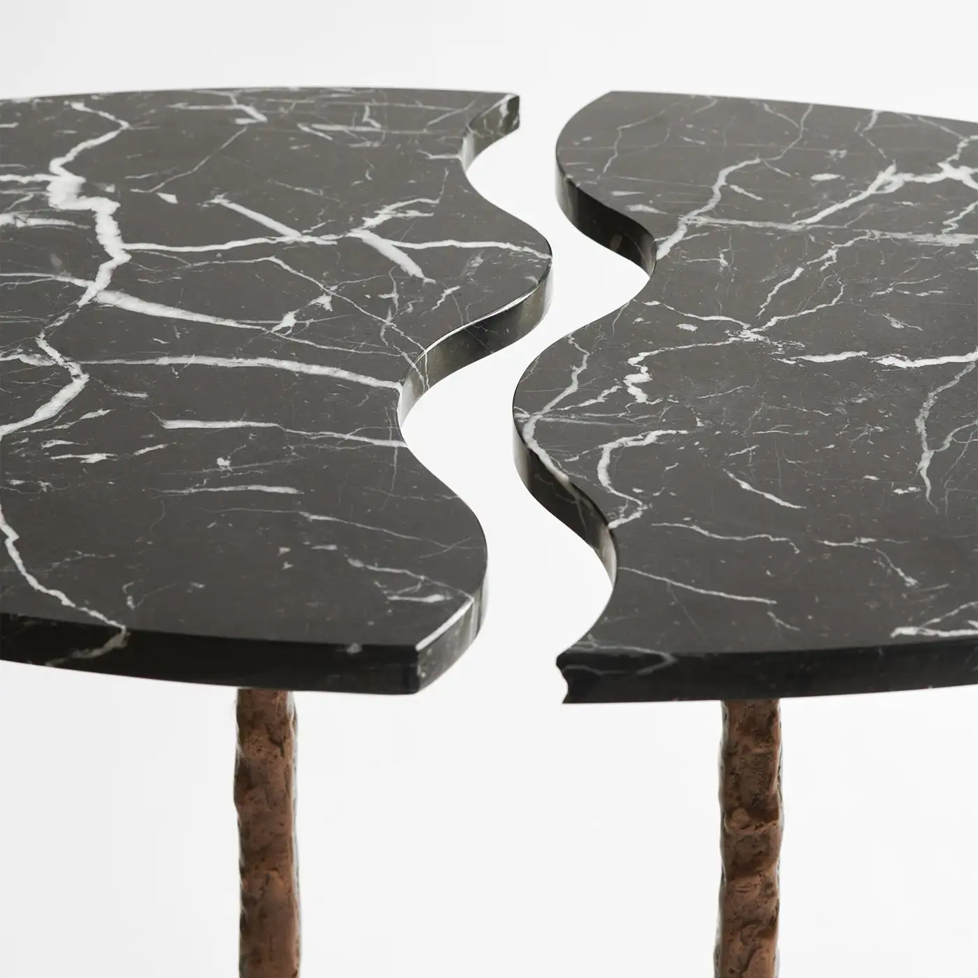 Swan Cast bronze and Marquinha marble modular Side Table by Matlight Milano - Image 3