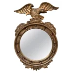 Vintage American Federal Giltwood Eagle Bullseye Convex Mirror
