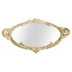 19th Century French Napoleon III Gilt Bronze Footed Mirror Plateau Tray