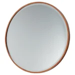 Giuseppe Rivadossi for Officina Rivadossi Round Mirror with Oak Frame