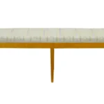 Early 20th Swedish birch long bedroom stool