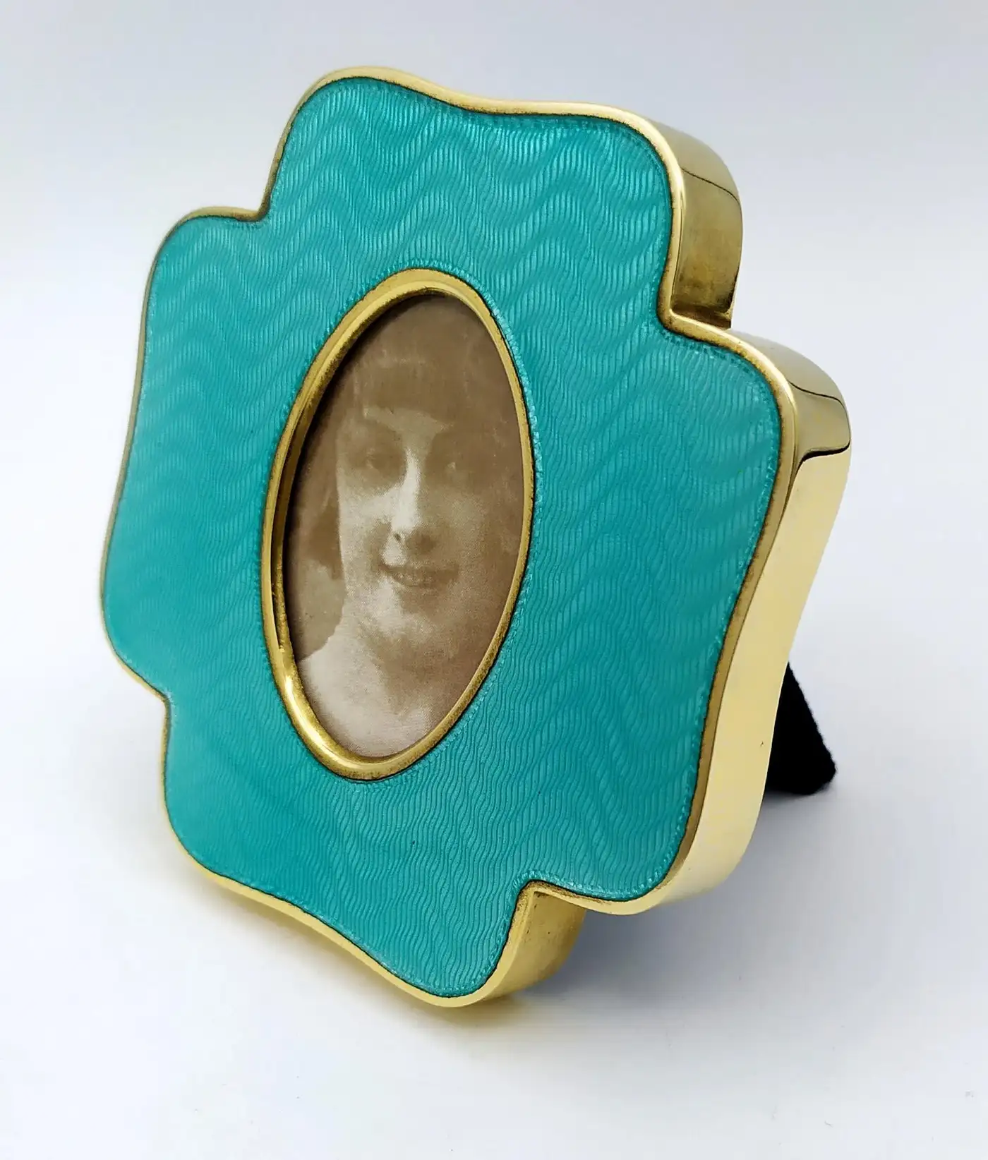 Small shaped Picture Frame Four-leaf clover turquoise Salimbeni - Image 4