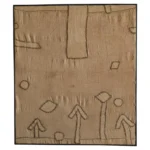 Africa, Republic of Congo Kuba cloth frame/wall hanging object/abstract design