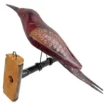 Woodpecker Vichtauer Hand Carved Wood Bird, Black Forest Folk Art, 1870s