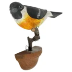 Beautiful Vichtauer Hand Carved Wood Bird, Black Forest Folk Art, Austria, 1920s