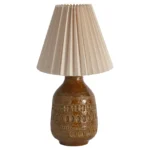 Mid-century Modern Brown Stoneware Table Lamp by Aldo Londi for Bitossi, Italy