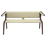 1950s bench made of beech and fabric