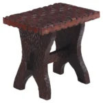 A rustic, gouge carved bench, C. 1940.