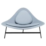 Bermuda Lounge Chair in Blue Fabric by Baleri Italia