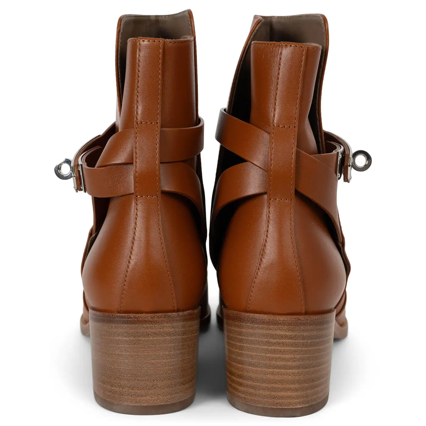 HERMES Natural tan leather 2023 FRENCHIE 50 Ankle Boots Shoes 37.5 fit 38 - Image 3