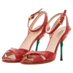 Prada Early 00's Strawberry Cocco leather sandals
