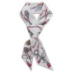 Hermès Les Cles Keys Silk Scarf Twilly
