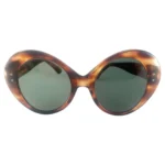 Vintage Midcentury Rounded Cat Eyed Dark Tortoise 1960'S Sunglasses